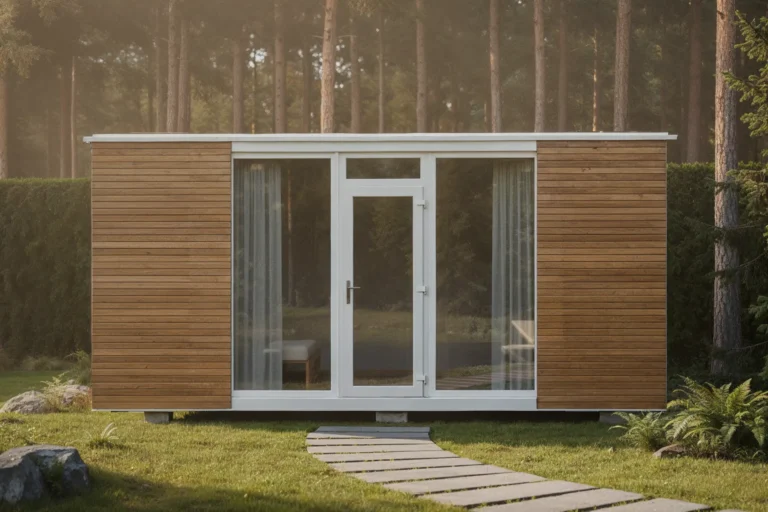 boxtainer - kontener biurowy - pawilon biurowy - kontener z drewnianą elewacją i witryną (5)