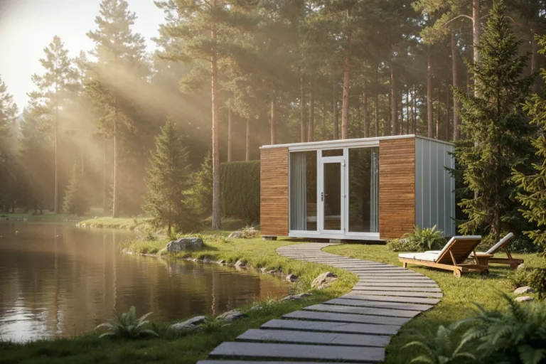 boxtainer - kontener biurowy - pawilon biurowy - kontener z drewnianą elewacją i witryną (7)